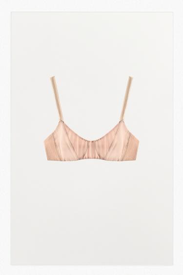 ბიუსტჰალტერი კომბინირებული აბრეშუმნარევი - Zara-ს Pastel pink