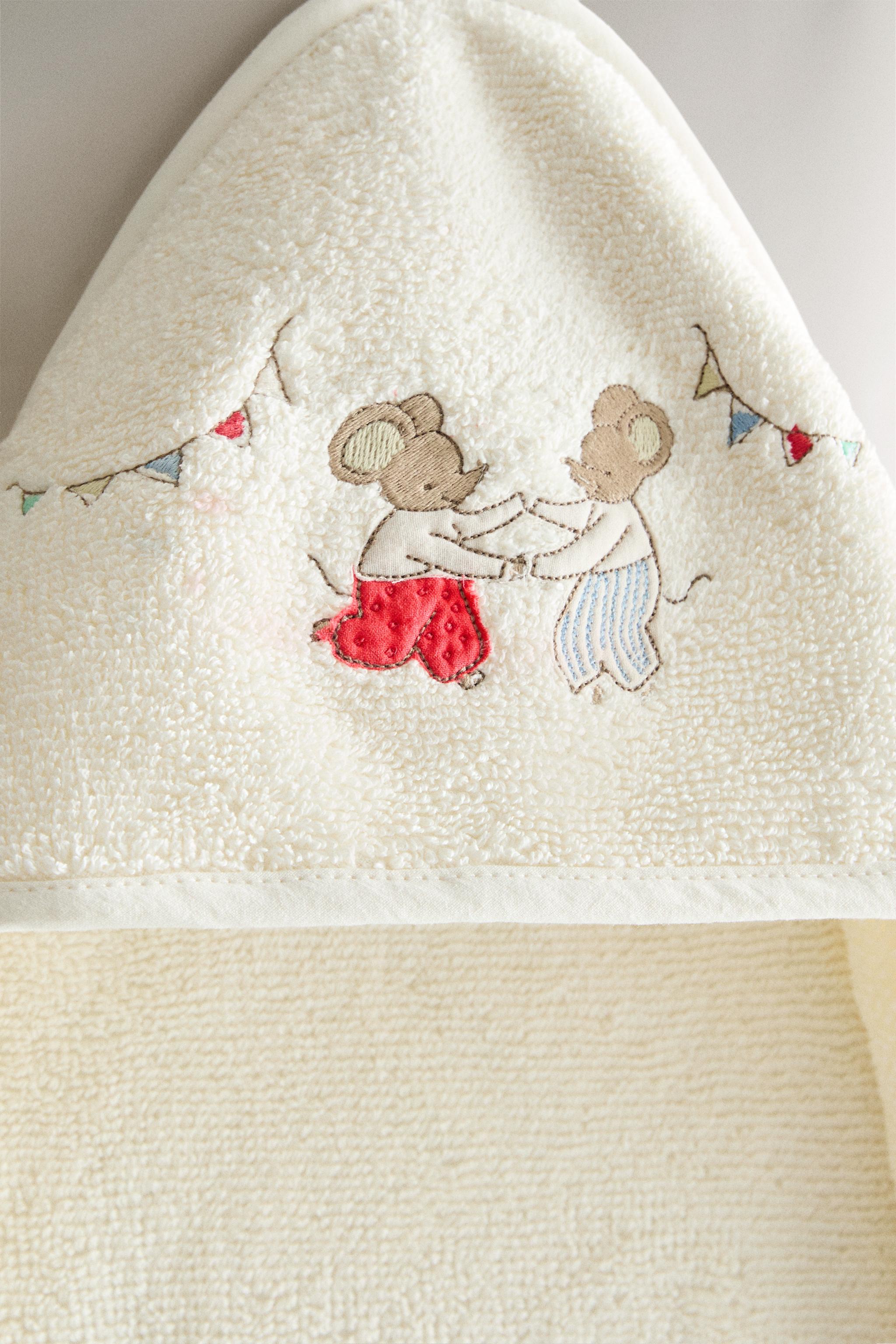 Детские полотенца Zara KIDS MICE HOODED BATH — фото 4