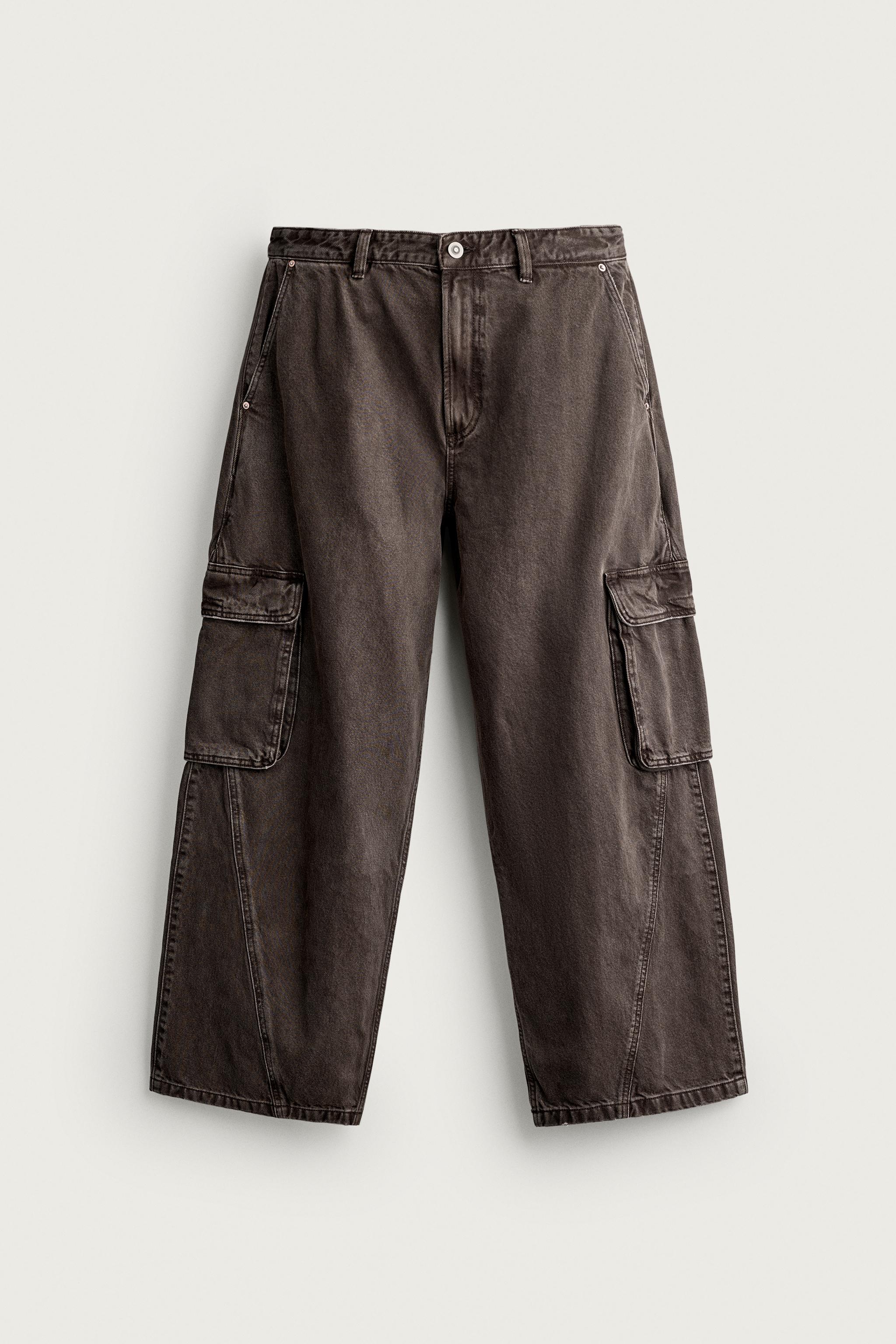 RELAXED FIT SEWN CARGO PANTS