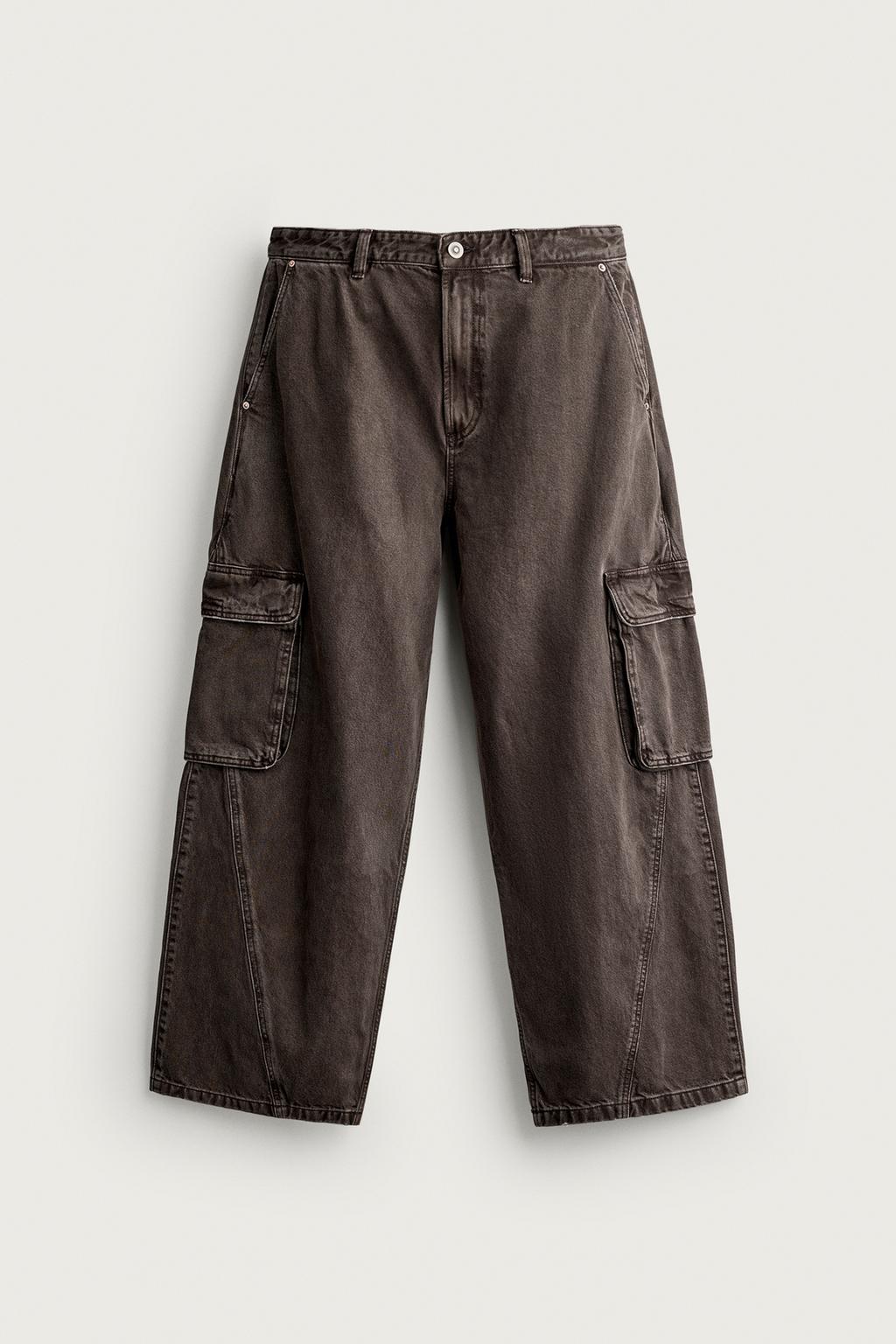 RELAXED FIT SEWN CARGO TROUSERS