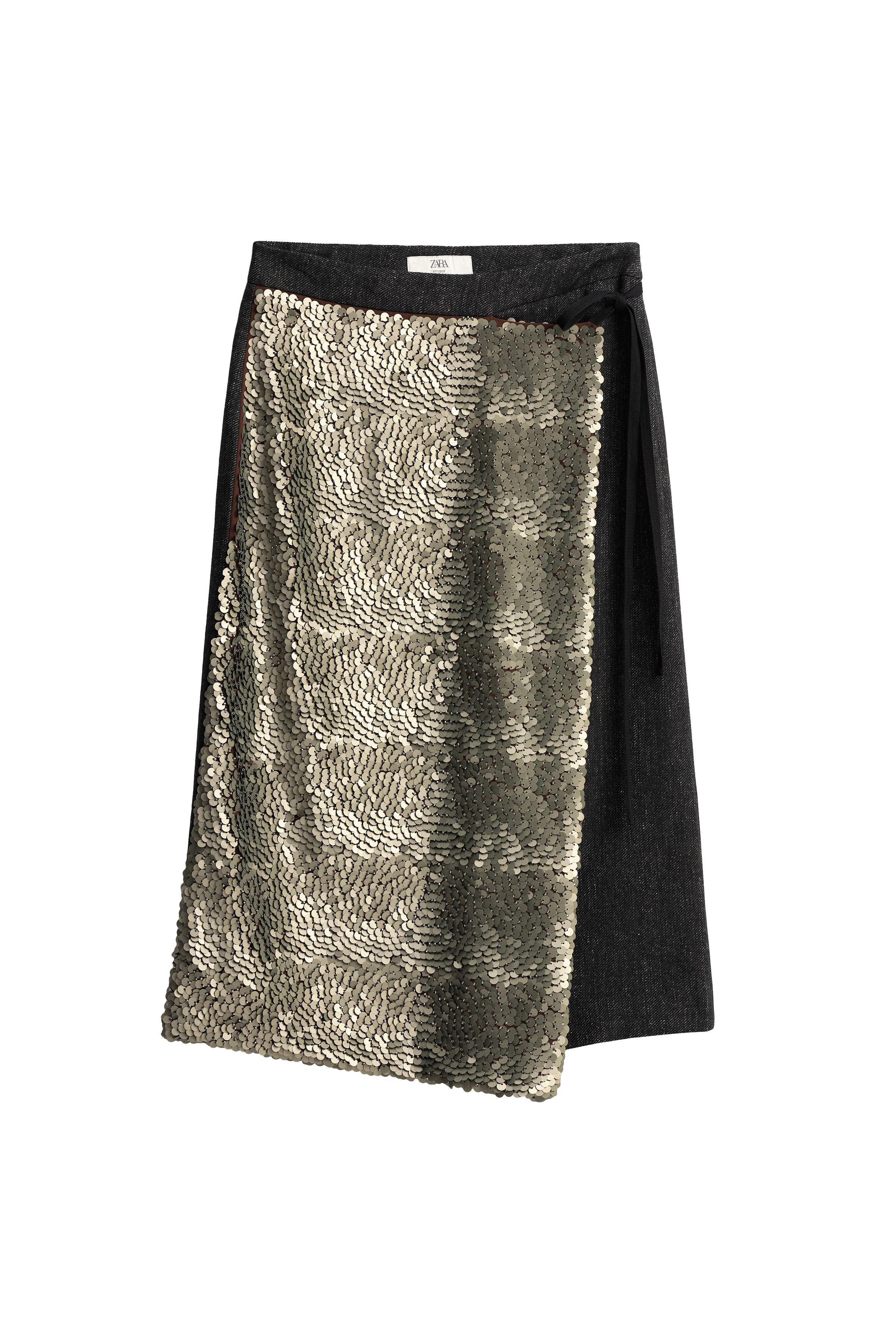 FALDA PAREO COMBINADA LENTEJUELAS LIMITED EDITION
