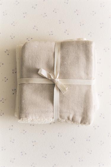 MINI SERVIETTE DE BAIN ENFANT LUNE (LOT DE 3) - Crème de Zara - Image 5