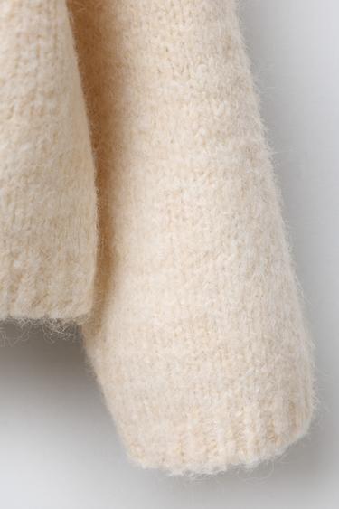 PULL EN MAILLE AVEC NŒUDS EN SATIN - Écru de Zara - Image 3