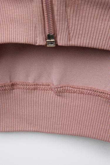 TOWELLING JACKET WITH CONTRAST PIPING - Pale pink by Zara - Image 3