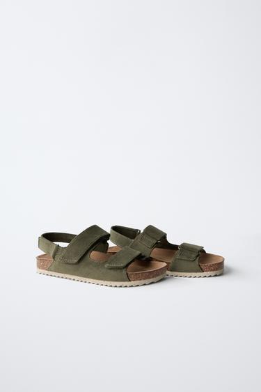 STRAPPY SANDALS - Khaki Green by Zara - Image 1