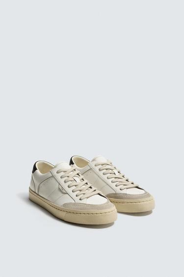 BUTY SPORTOWE Z KONTRASTOWĄ PODESZWĄ - Biały Zara