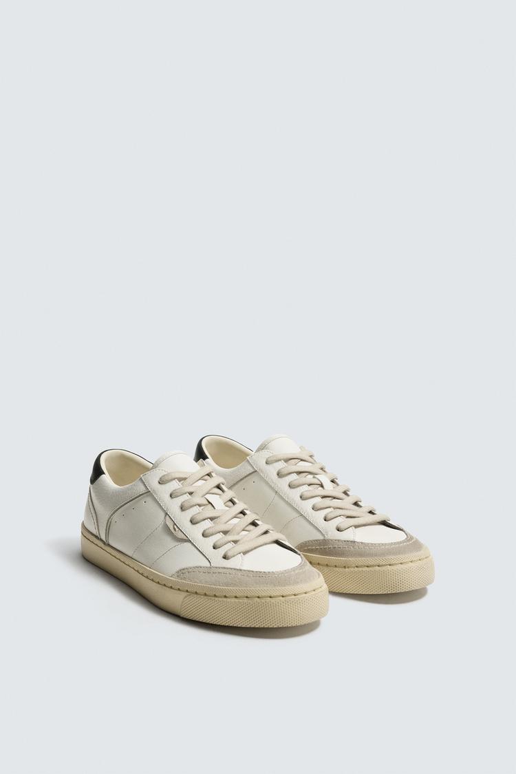 ZARA CONTRAST SOLE TRAINERS