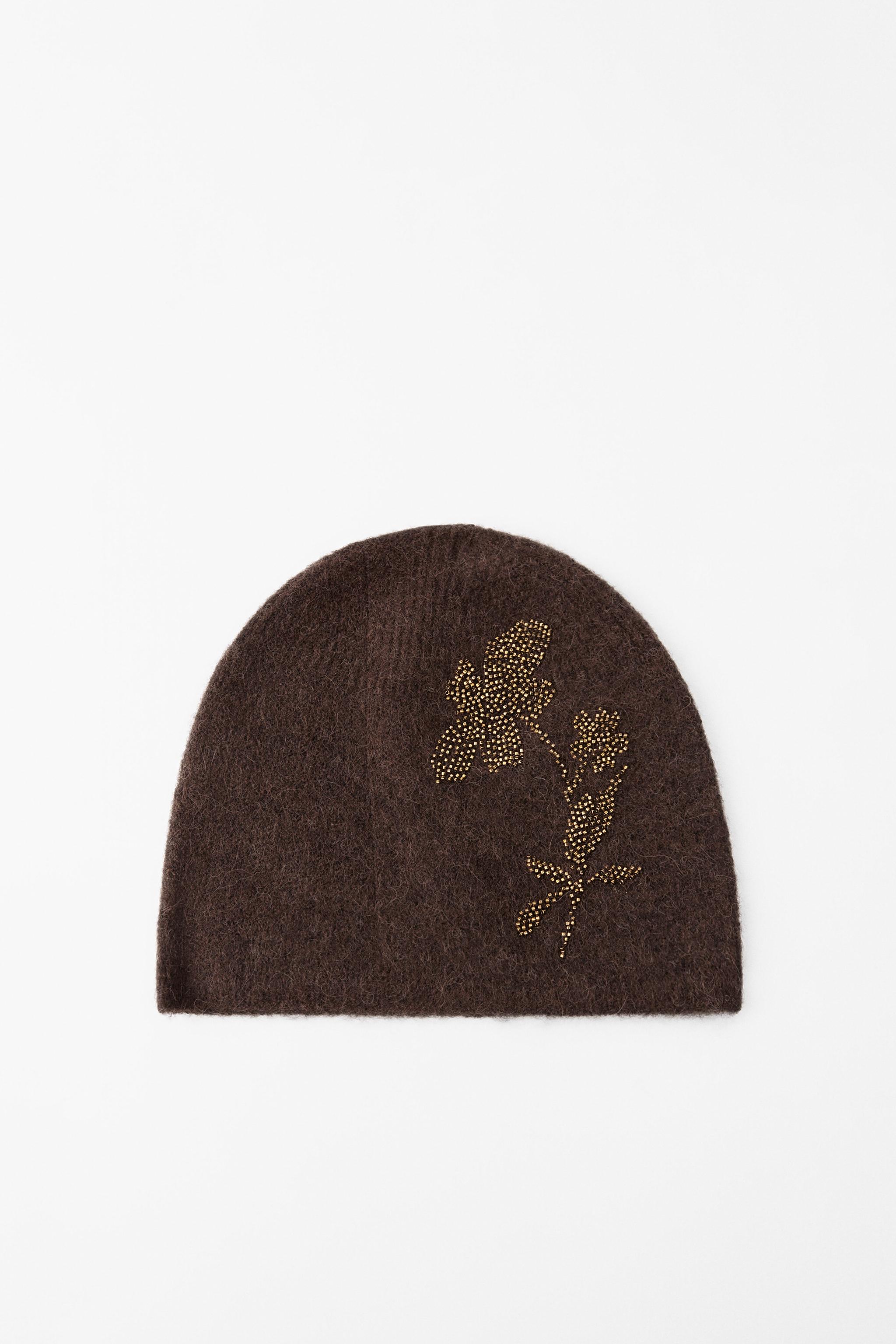 BONNET BEANIE AVEC LAINE ALPAGA ET FANTAISIE