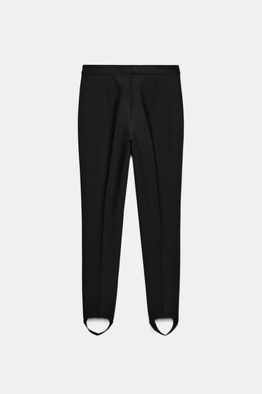 Zara ZW COLLECTION FUSEAU PANTS - Black