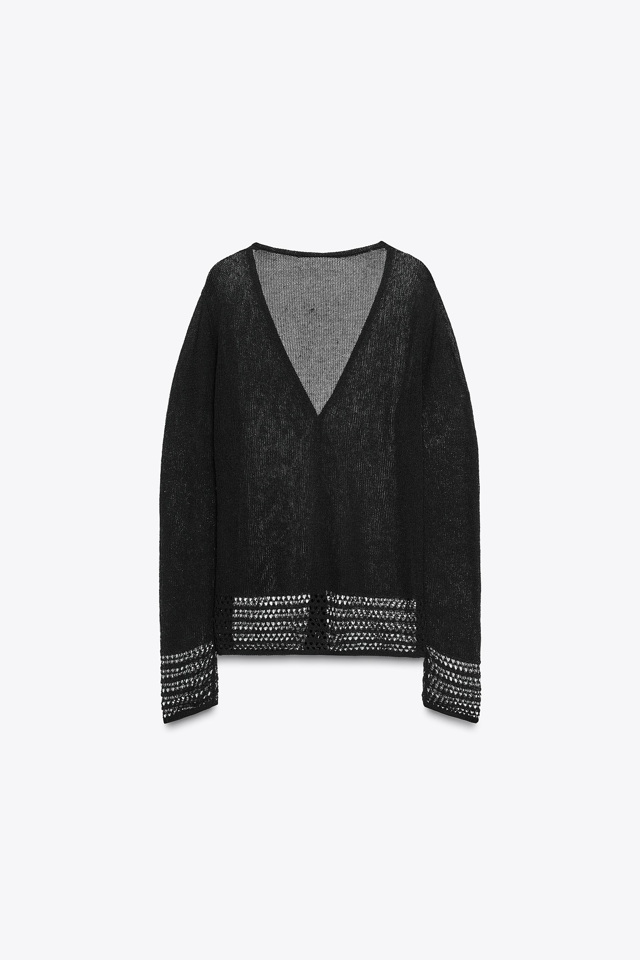 kiyoミースロエ　ランダムリブニットポロカーディガン　ブラック　ZARA kiyo様専用ミースロエ ランダムリブニットポロカーディガン