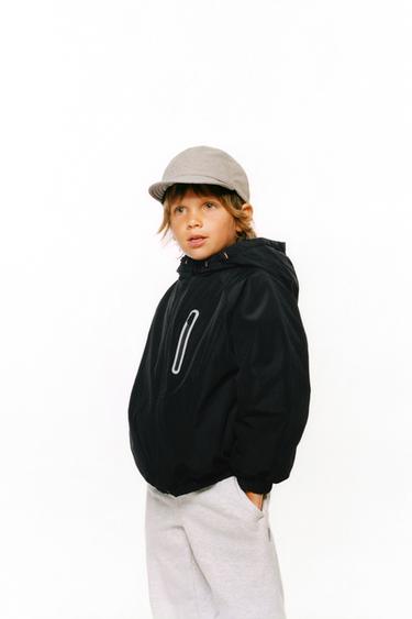 TECHNICAL WATER-REPELLENT RAINCOAT - Black by Zara