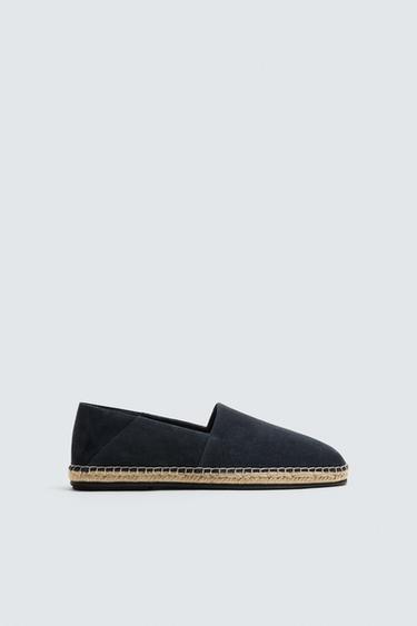 LEATHER ESPADRILLES - Blue by Zara