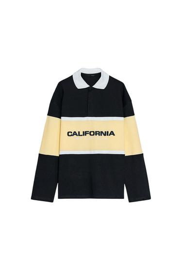 POLO OVERSIZE TEXTO - Marino de Zara - Imagen 0