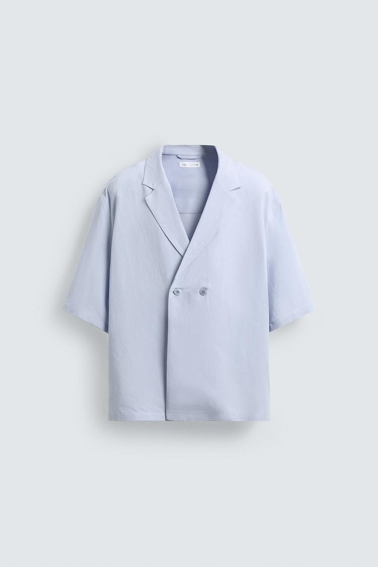 ZARA VISCOSE/LINEN KIMONO SHIRT