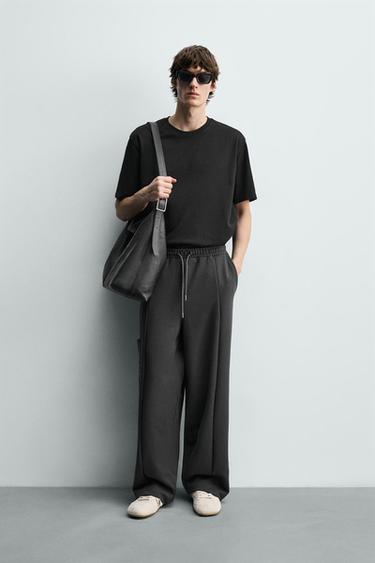 PANTALÓN JOGGER CARGO INTERLOCK - Gris medio de Zara - Imagen 0