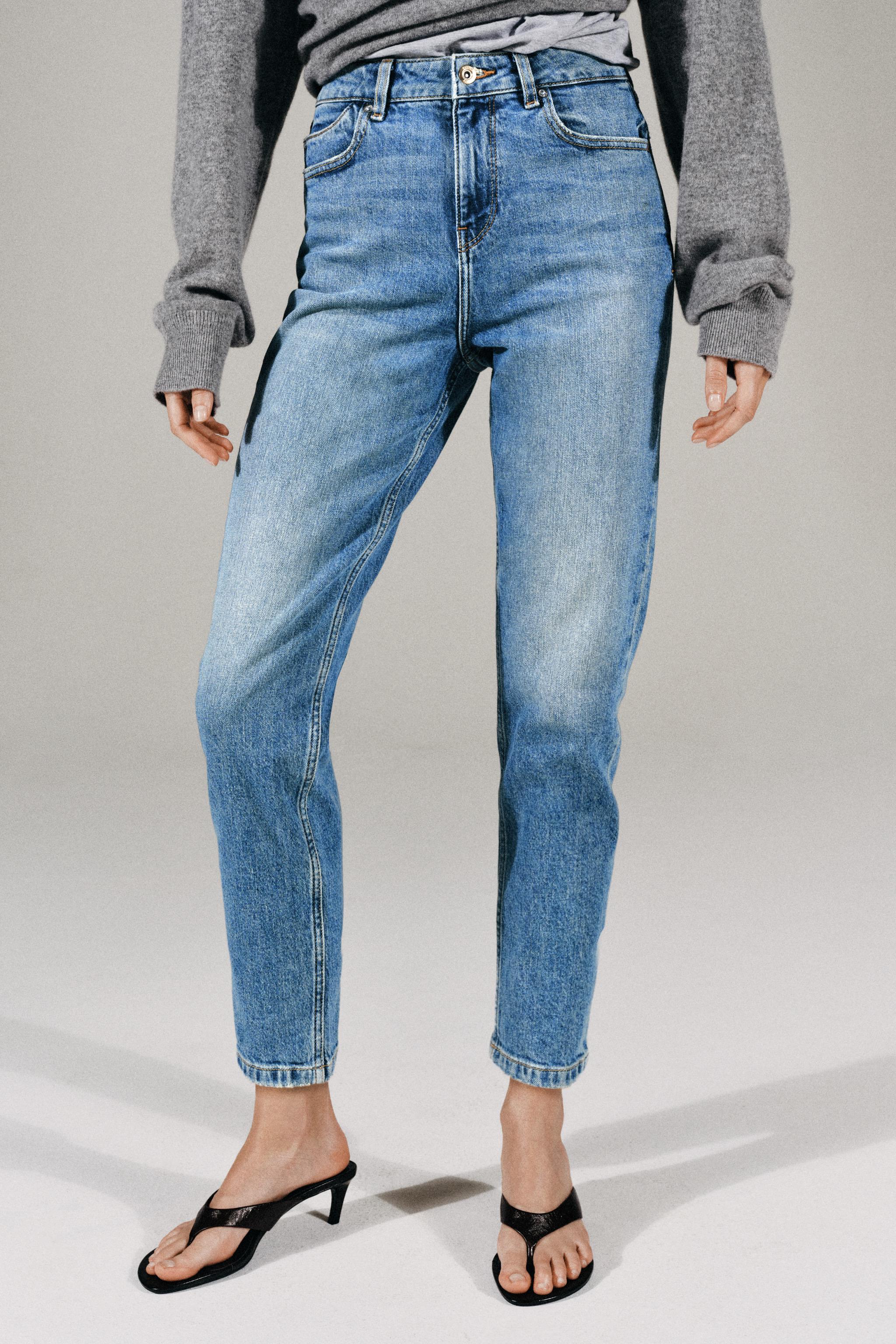 Zara Z1975 YÜKSEK BEL MOM FIT JEAN görsel 4