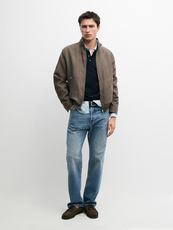 Short reversible linen blend jacket from Zara - $290