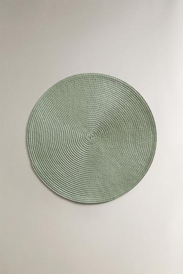 ROUND PLACEMAT (PACK OF 2) - Grey green by Zara