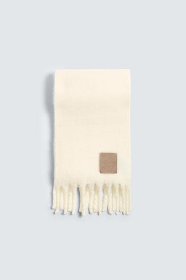 Zara TEXTURED SCARF - Ecru