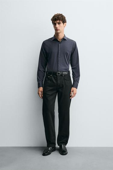 CHEMISE REGULAR FIT - Bleu / Acier de Zara