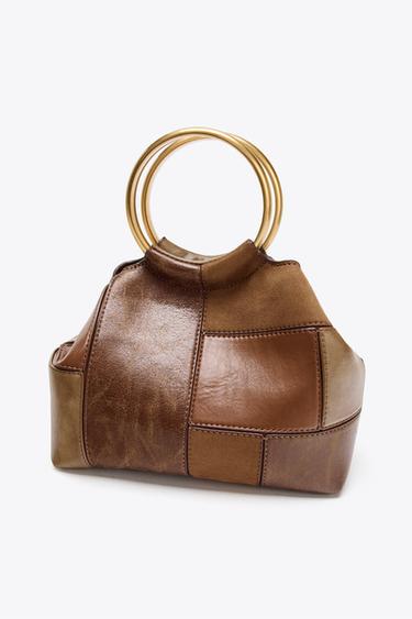 PATCHWORK MINI BUCKET BAG WITH RIGID HANDLES - Multicoloured by Zara - Image 2