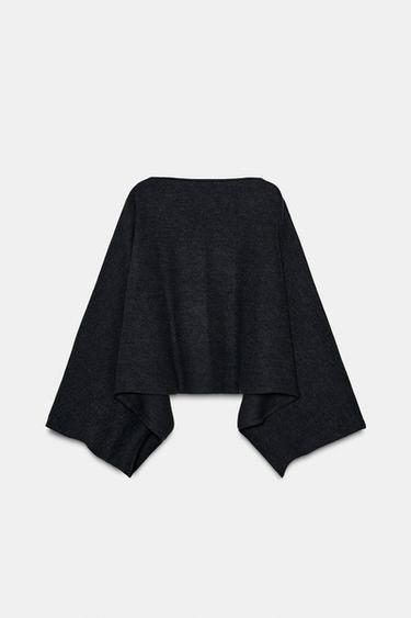 CAPE DOUCE ASYMÉTRIQUE - Gris foncé de Zara - Image 3