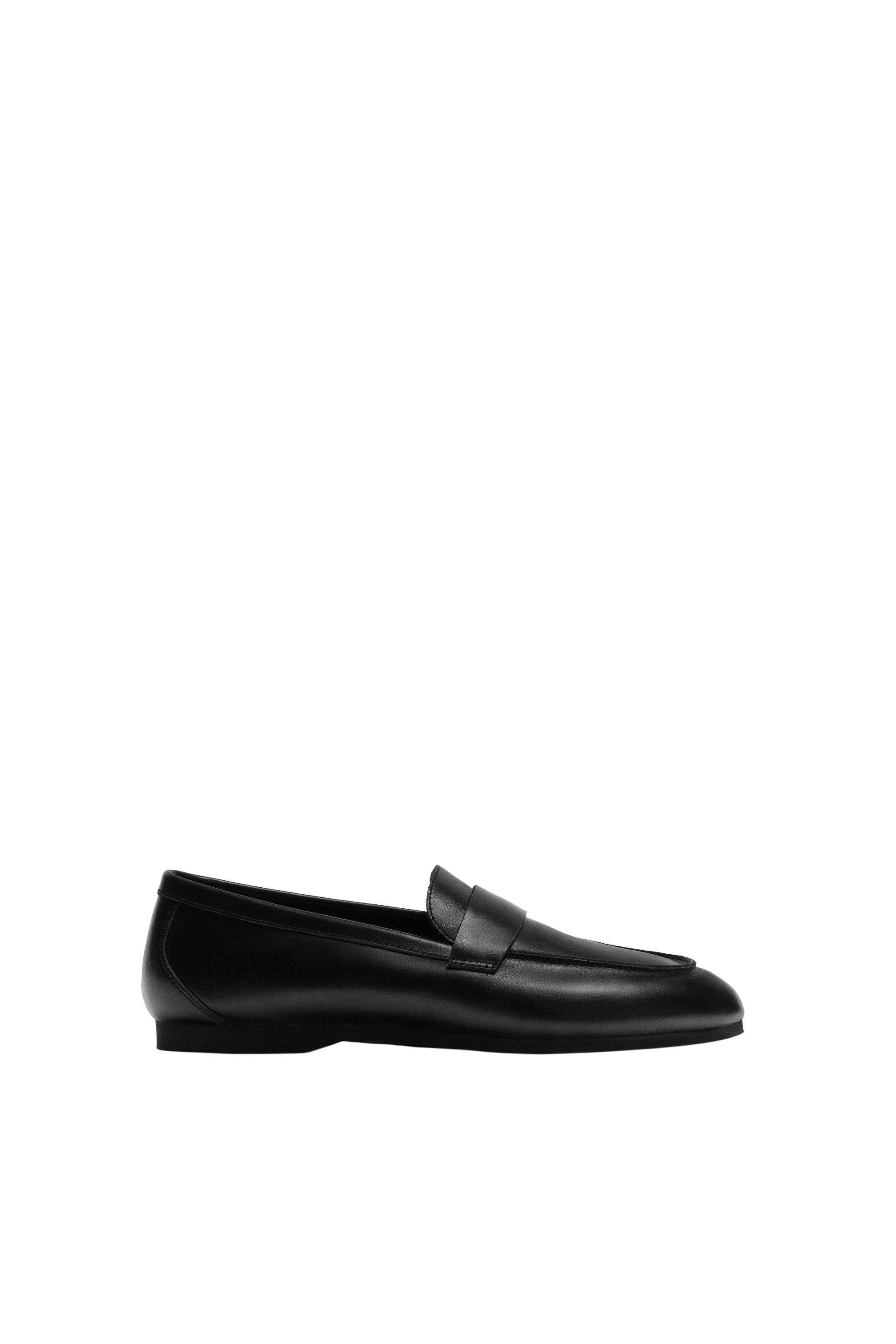 AARON LEVINE X ZARA LEATHER PENNY LOAFERS