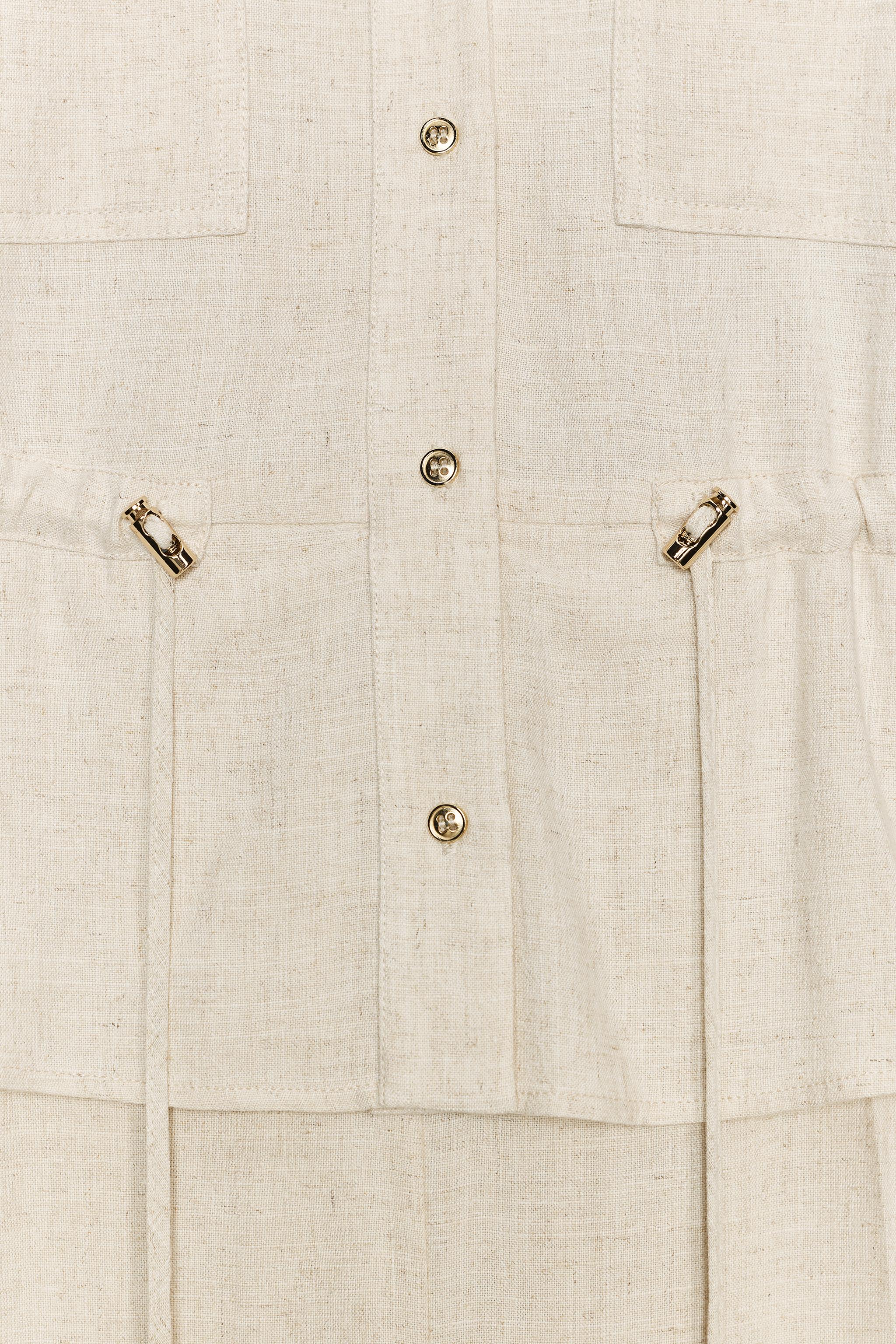 LINEN TWO-PIECE EFFECT JUMPSUIT