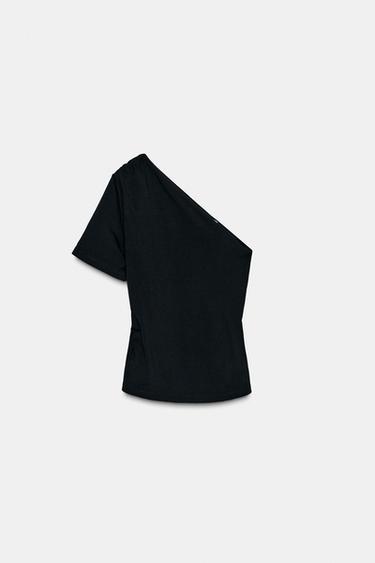 Zara ASYMMETRIC TOP - Black