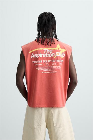 CONTRAST PRINT KNIT TANK TOP - Red by Zara - Image 2