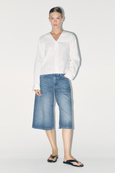 COTTON SHIRT WITH PETER PAN COLLAR - White by Zara - Image 0