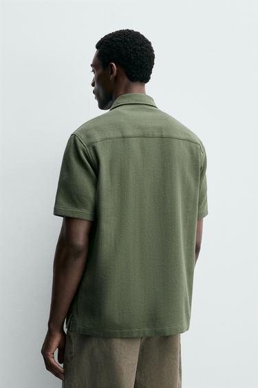 CHEMISE REGULAR FIT STRUCTURÉE - Vert de Zara - Image 2
