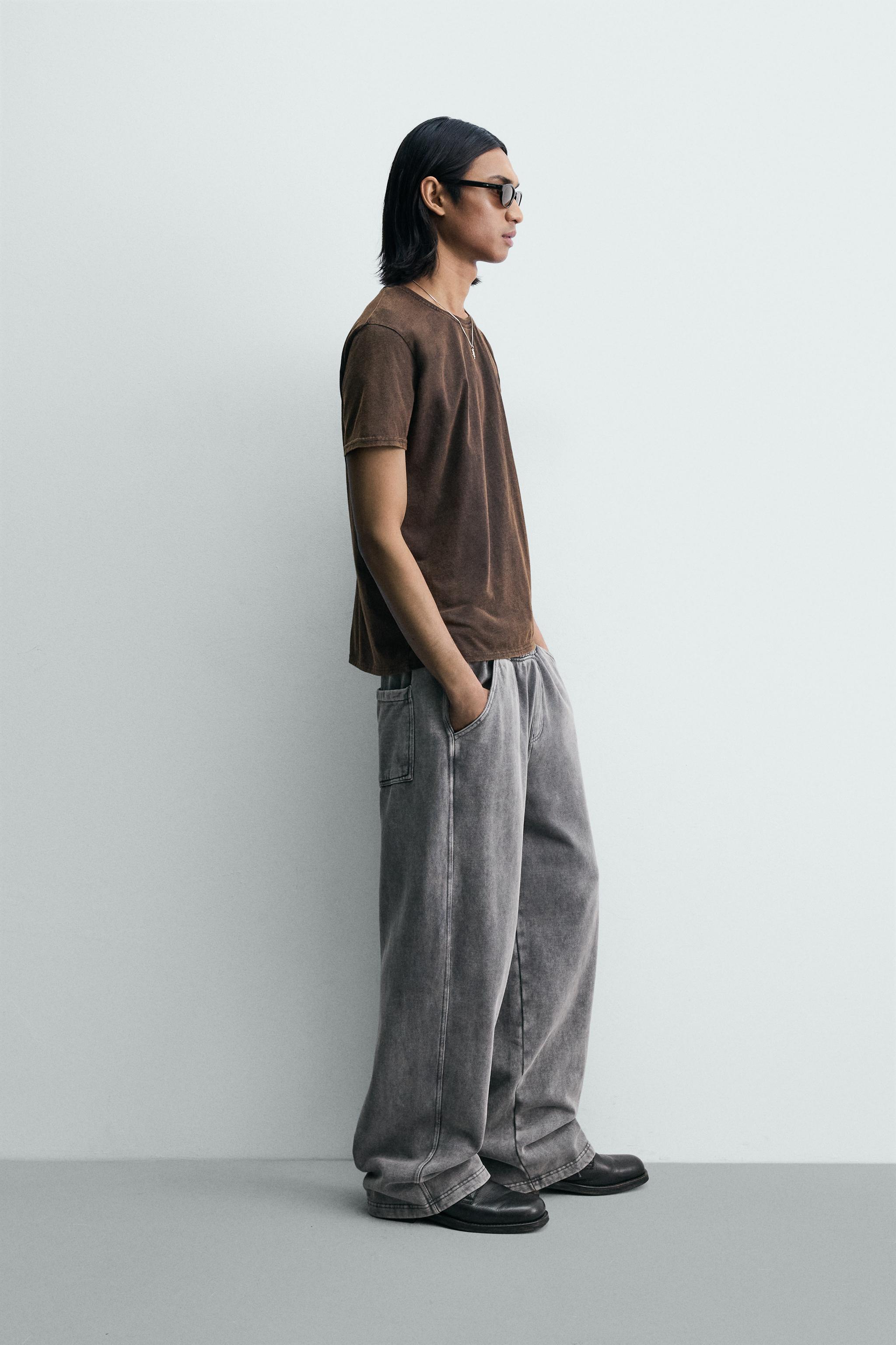 WASHED TEXT PRINT T-SHIRT