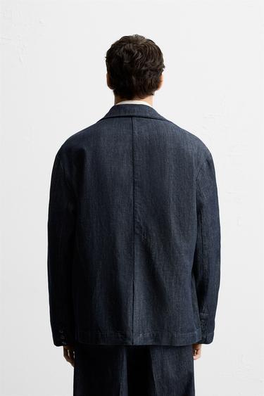 BLAZER DENIM COUPE DÉCONTRACTÉE - Indigo de Zara - Image 2