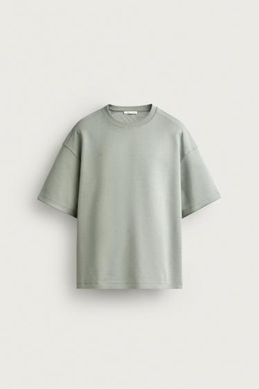 RELAXED FIT INTERLOCK SWEATSHIRT - washed green by Zara