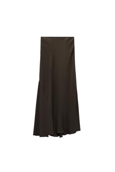 LONG SATIN SKIRT