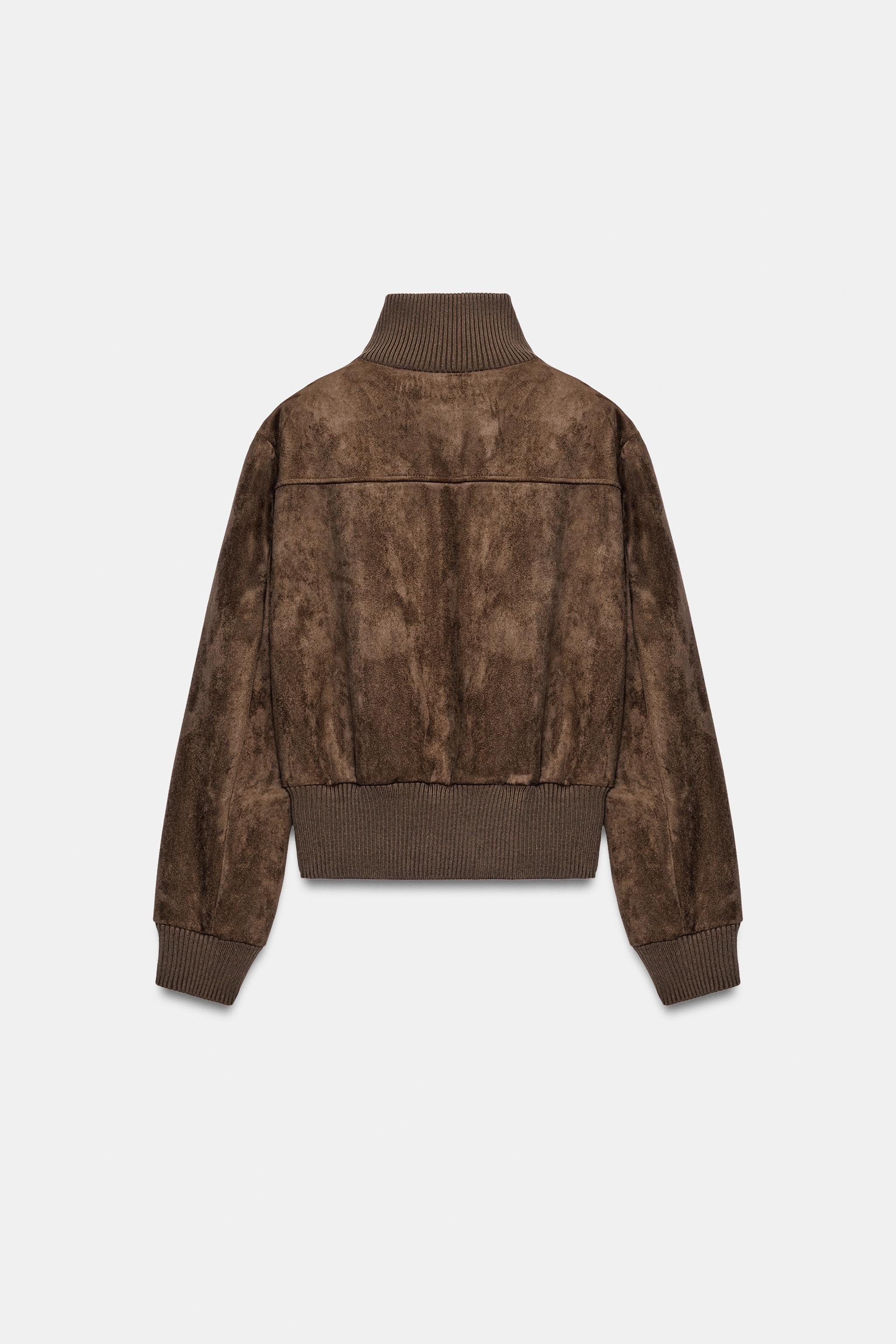 BLOUSON BOMBER EFFET DAIM
