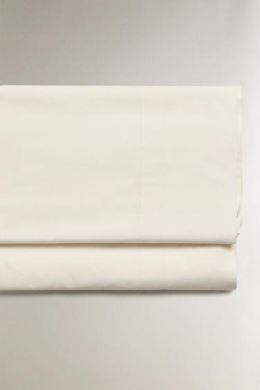 PERCALE COTTON FLAT SHEET (200 THREAD COUNT) - Vanilla von Zara - Bild 0