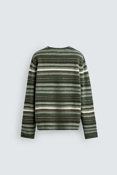 STRIPED JACQUARD JUMPER - Greens by Zara - Image 7