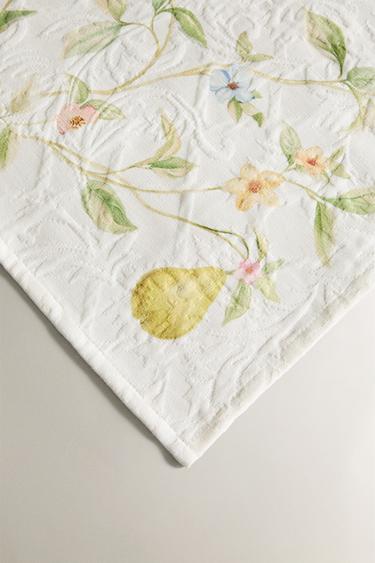 LOT SERVIETTES DE TABLE COTON JACQUARD POIRES (LOT DE 2) - Verdâtre de Zara - Image 2