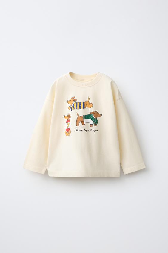 ANIMAL PRINT T-SHIRT - Ecru by Zara - Image 0