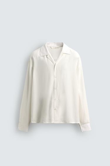 RELAXED FIT FLOWING SHIRT - White by Zara - Image 5