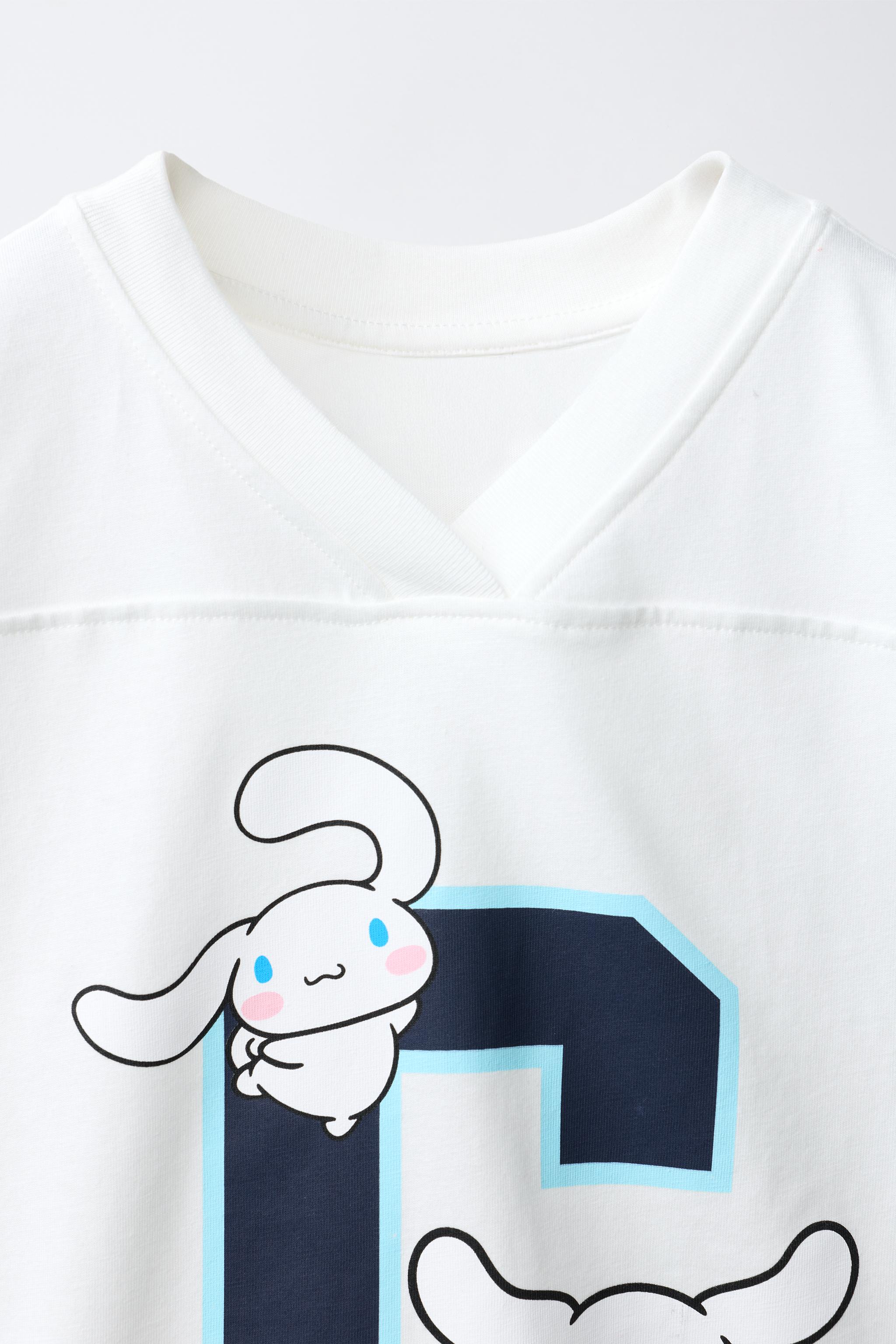 Детские футболки Zara CINNAMOROLL © SANRIO VARSITY T-SHIRT — фото 4