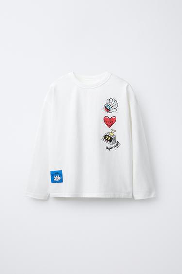 CAMISETA SUPERFREAK © ETIQUETA  - Blanco de Zara