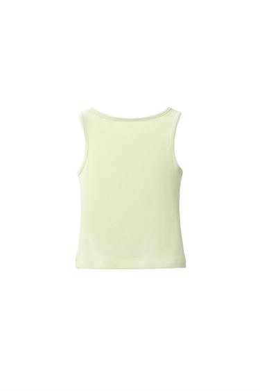 TOP UNI AVEC MODAL - Citron vert de Zara - Image 2