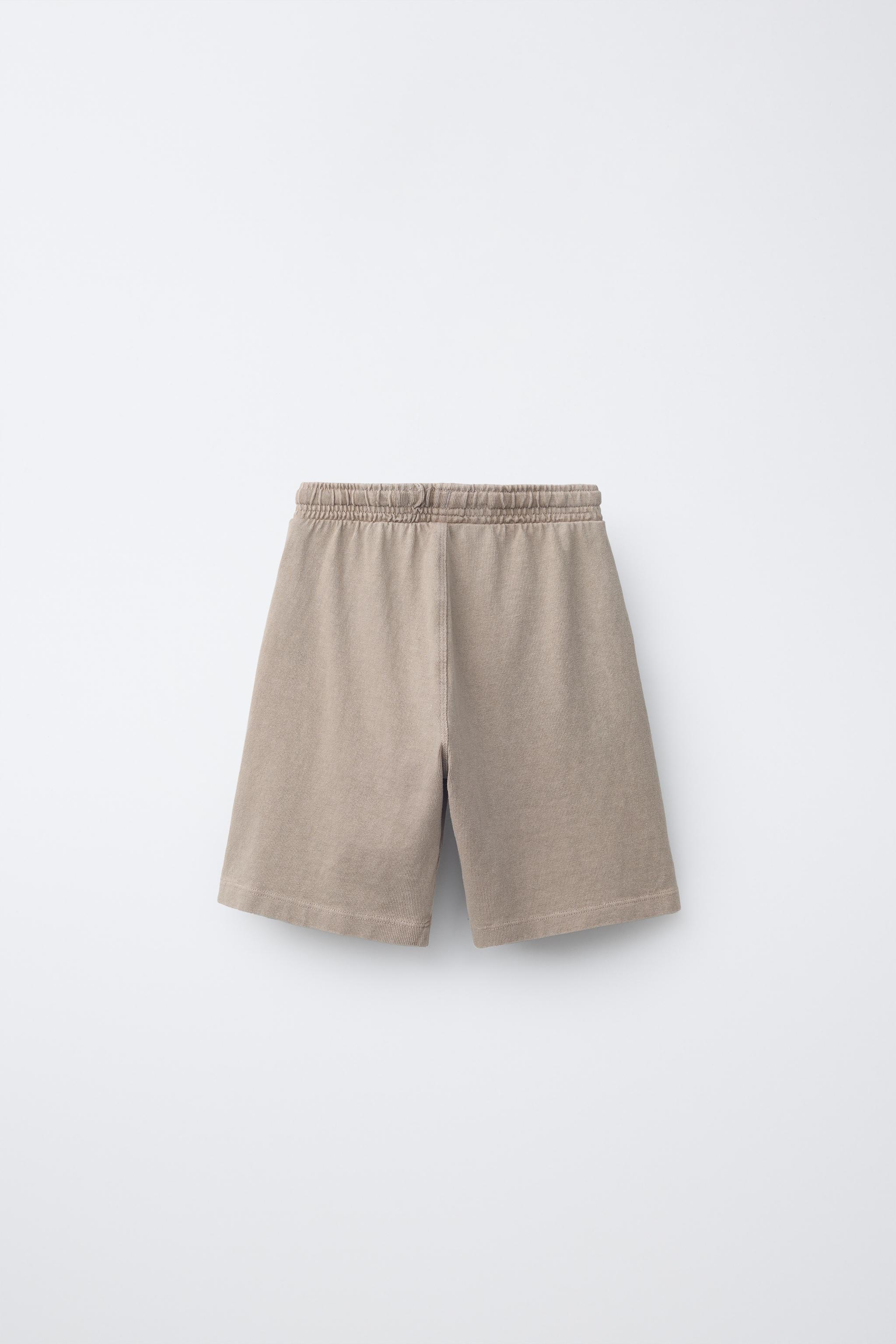 PLAIN GARMENT DYED T-SHIRT AND SHORTS SET