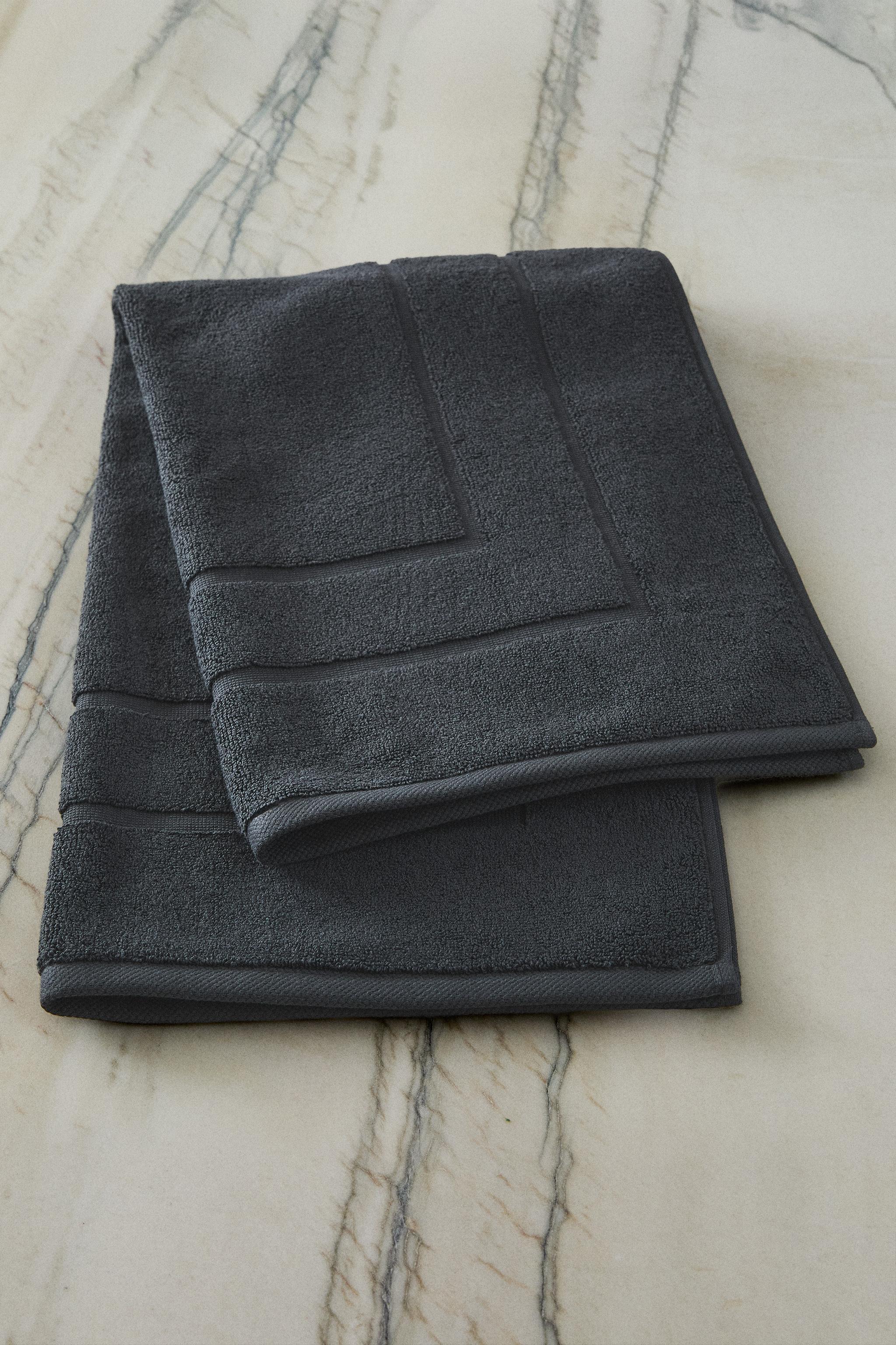 COTTON BATH MAT — Anthracite grey