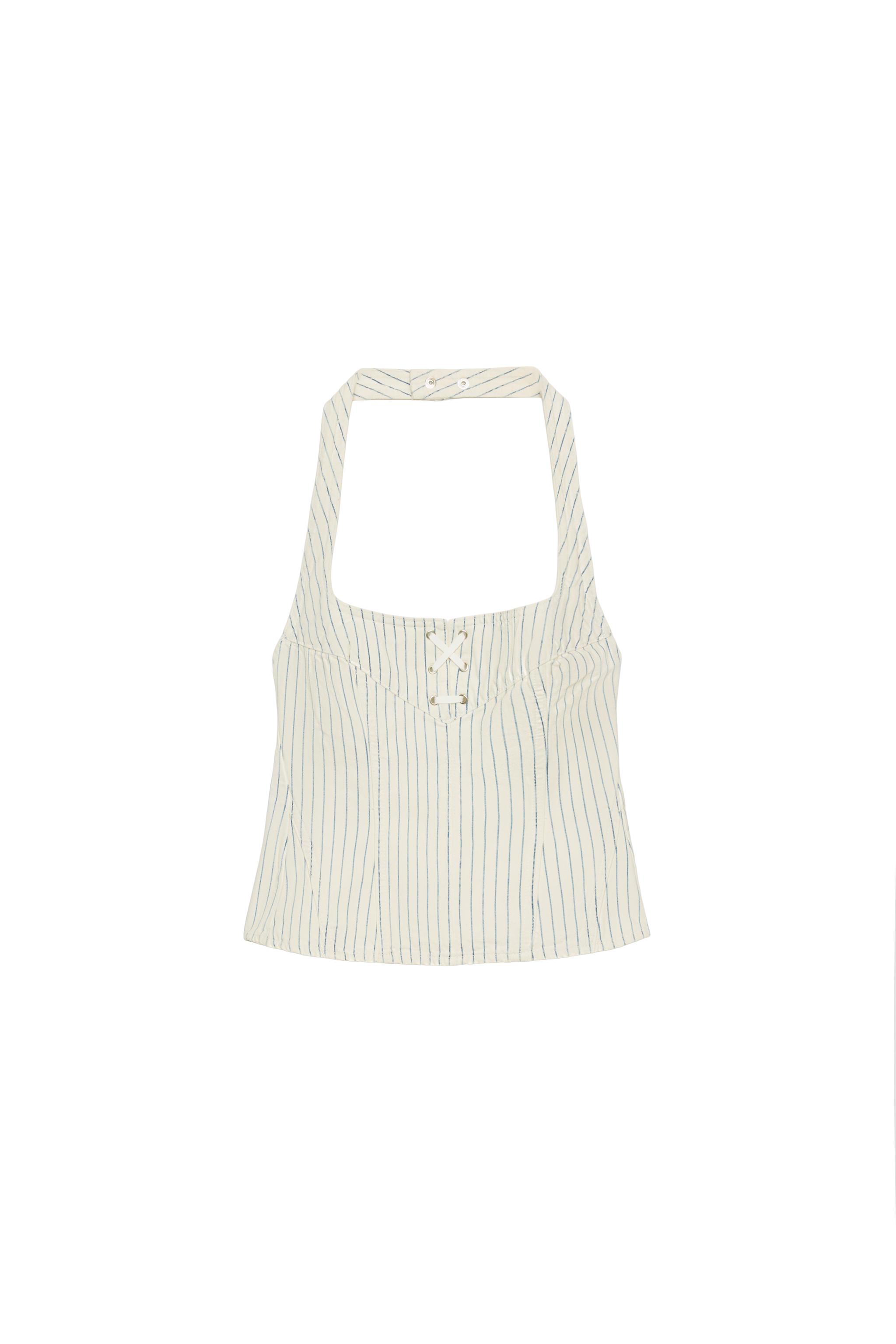 TOP HALTER À RAYURES