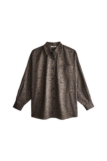 LEOPARD PRINT SHIRT - Brown by Zara