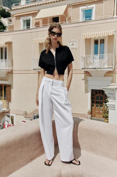 SHORT KNIT JACKET WITH ZIP - Black by Zara